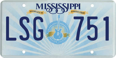 MS license plate LSG751