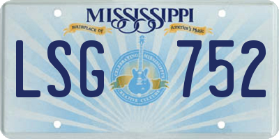MS license plate LSG752