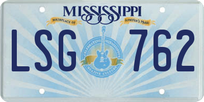 MS license plate LSG762