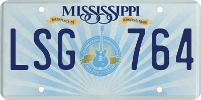 MS license plate LSG764