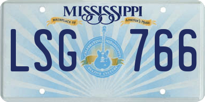 MS license plate LSG766