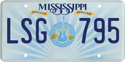 MS license plate LSG795