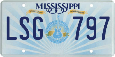 MS license plate LSG797