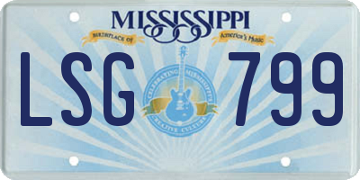 MS license plate LSG799