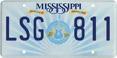 MS license plate LSG811