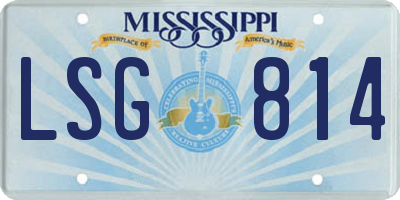 MS license plate LSG814