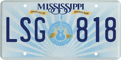 MS license plate LSG818