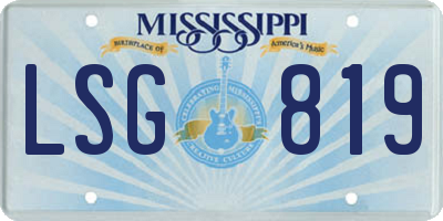 MS license plate LSG819