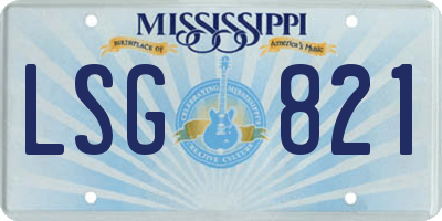 MS license plate LSG821