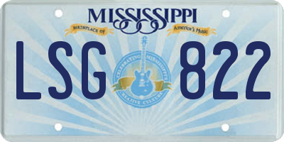 MS license plate LSG822