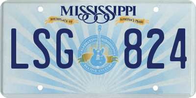 MS license plate LSG824