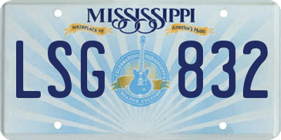 MS license plate LSG832