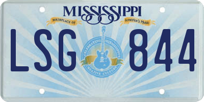 MS license plate LSG844