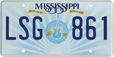 MS license plate LSG861