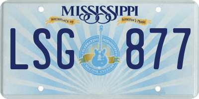 MS license plate LSG877