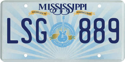 MS license plate LSG889