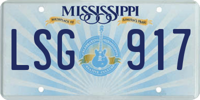 MS license plate LSG917