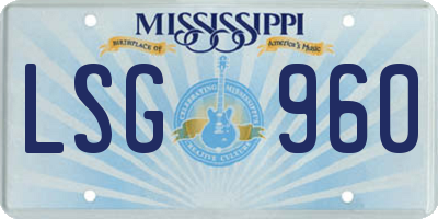 MS license plate LSG960