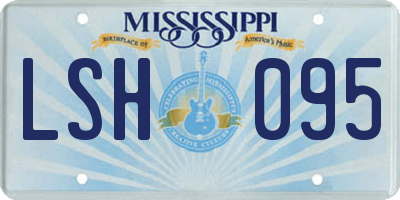 MS license plate LSH095