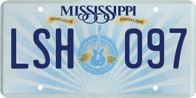 MS license plate LSH097