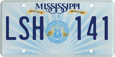 MS license plate LSH141