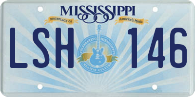 MS license plate LSH146