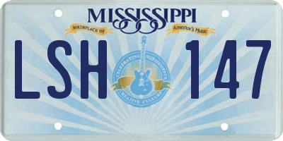 MS license plate LSH147