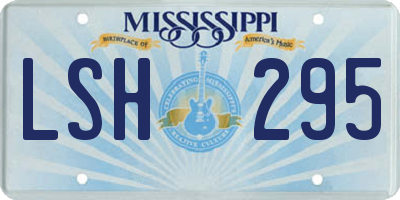 MS license plate LSH295