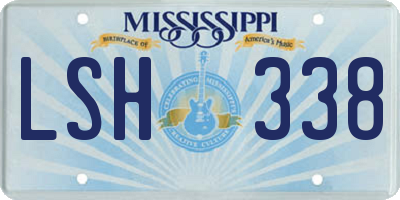 MS license plate LSH338