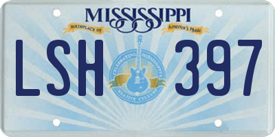 MS license plate LSH397