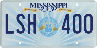 MS license plate LSH400