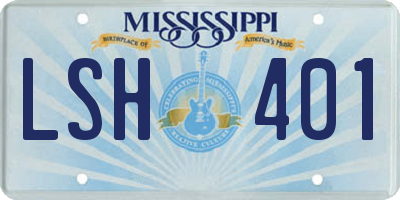 MS license plate LSH401