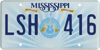 MS license plate LSH416
