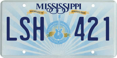 MS license plate LSH421