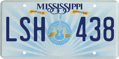 MS license plate LSH438