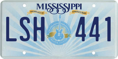 MS license plate LSH441