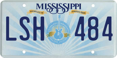 MS license plate LSH484