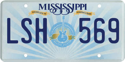 MS license plate LSH569