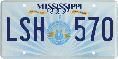 MS license plate LSH570