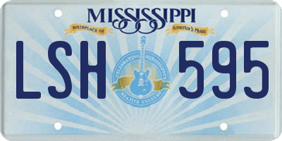 MS license plate LSH595