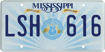 MS license plate LSH616