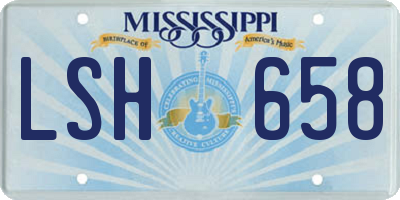MS license plate LSH658