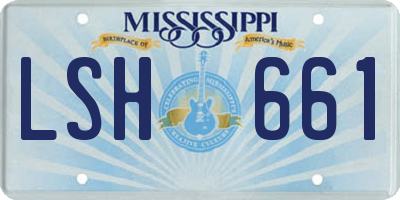 MS license plate LSH661