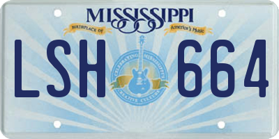 MS license plate LSH664