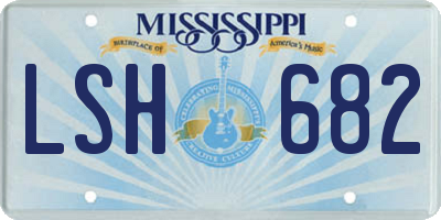 MS license plate LSH682