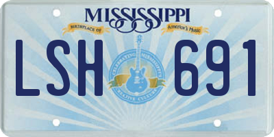 MS license plate LSH691