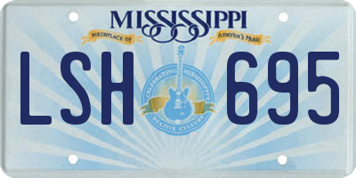 MS license plate LSH695