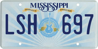 MS license plate LSH697