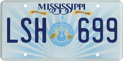 MS license plate LSH699