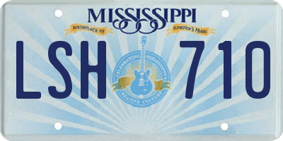 MS license plate LSH710